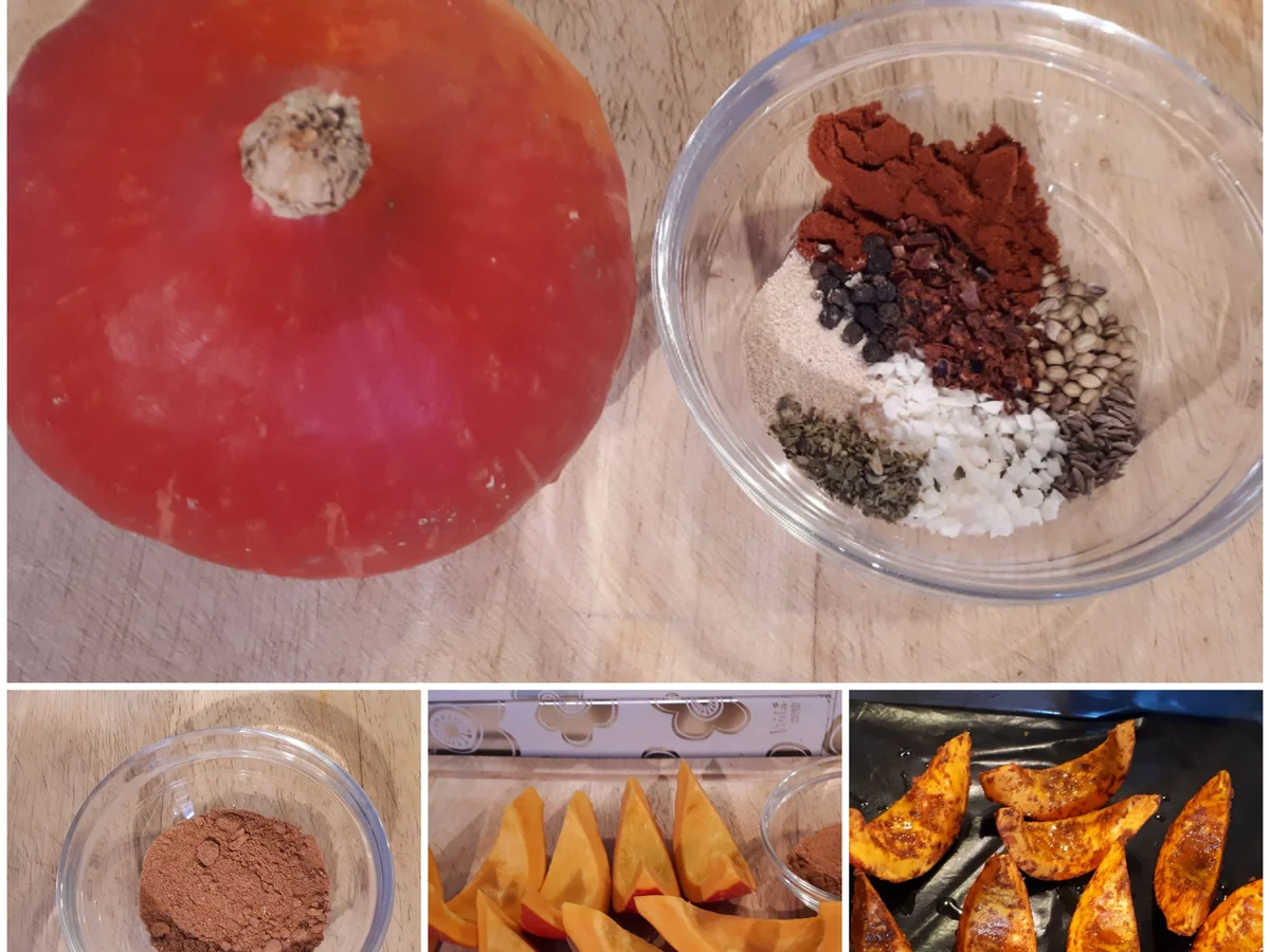 Pilzpfanne und Kürbis aus dem Ofen mit Beilagen - Rezept - Bild Nr. 5