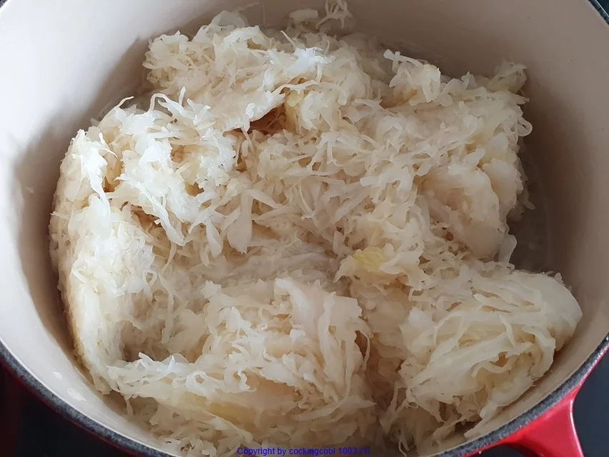 Rezept: Sauerkraut Kassler Kartoffel Trauben = Rezeptbau NR 22 Bild Nr. 4 Sauerkraut Kassler Kartoffel Trauben = Rezeptbau NR 22 - Rezept - Bild Nr. 4