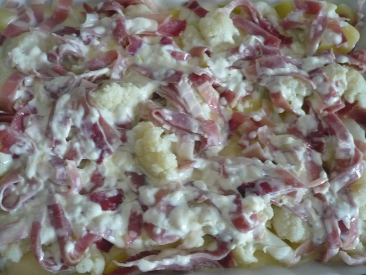 Blumenkohl mit Schinken und Käse überbacken - Rezept - Bild Nr. 7