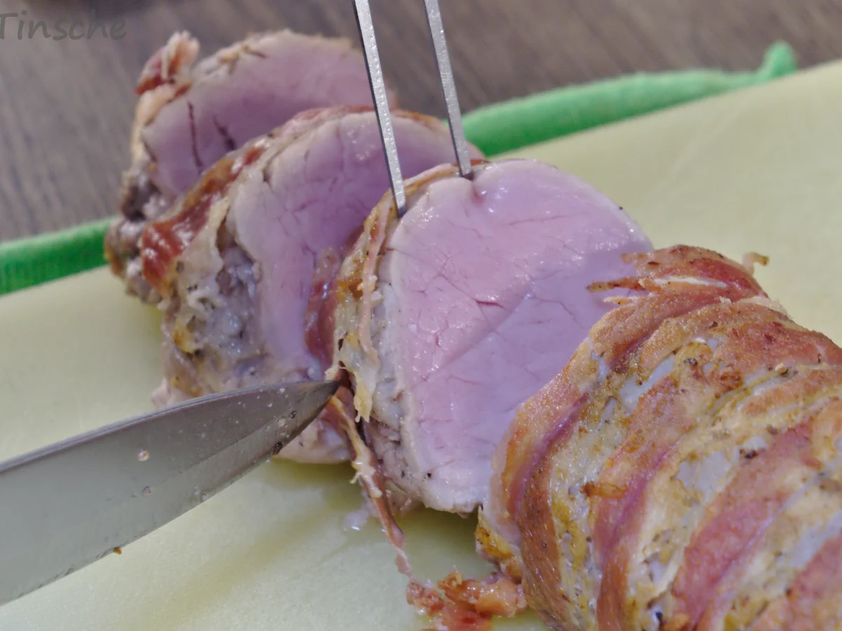 NT- Schweinefilet im Speckmantel mit Pilzrahm - Rezept - Bild Nr. 7