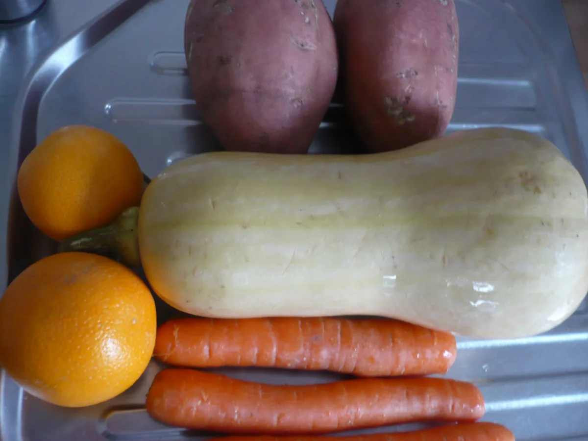 Hähnchen mit Butternut-Kürbis und Süßkartoffeln - Rezept - Bild Nr. 3