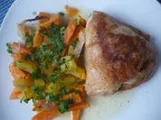 Hähnchen mit Butternut-Kürbis und Süßkartoffeln - Rezept - Bild Nr. 6