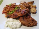Lammkoteletts, grünes Erbspüree und Rosmarinkartoffeln - Rezept - Bild Nr. 11534