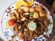 Roastbeef mit Röstzwiebeln, Champignons und Mandelbällchen - Rezept - Bild Nr. 2