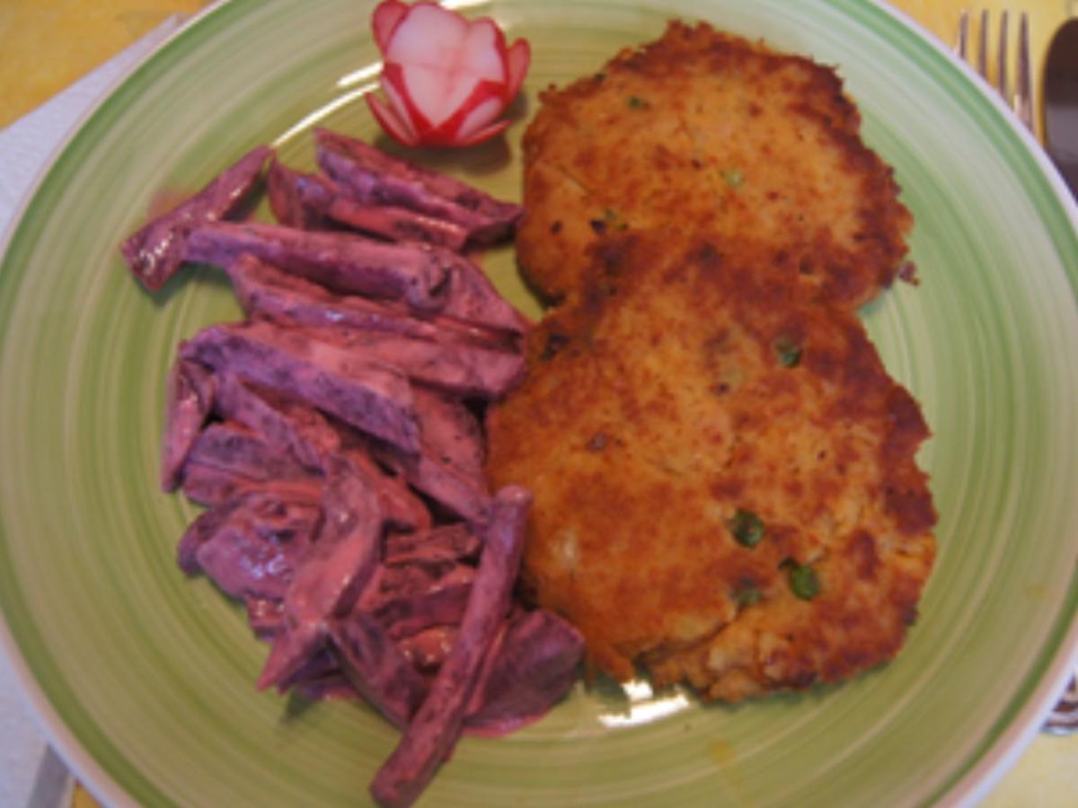 Thunfisch-Erbsen-Kartoffel-Buletten und Rote-Bete-Salat - Rezept - Bild Nr. 3