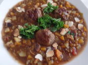 Berglinseneintopf mit Mettbällchen - Rezept - Bild Nr. 11566
