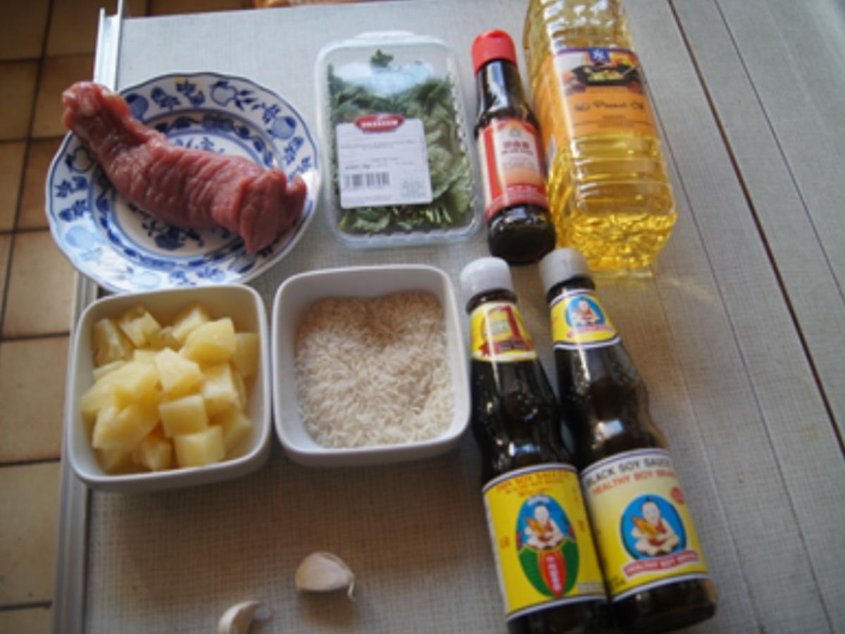 Schweinefilet süß-sauer mit Ananas und Basmatireis - Rezept - Bild Nr. 3