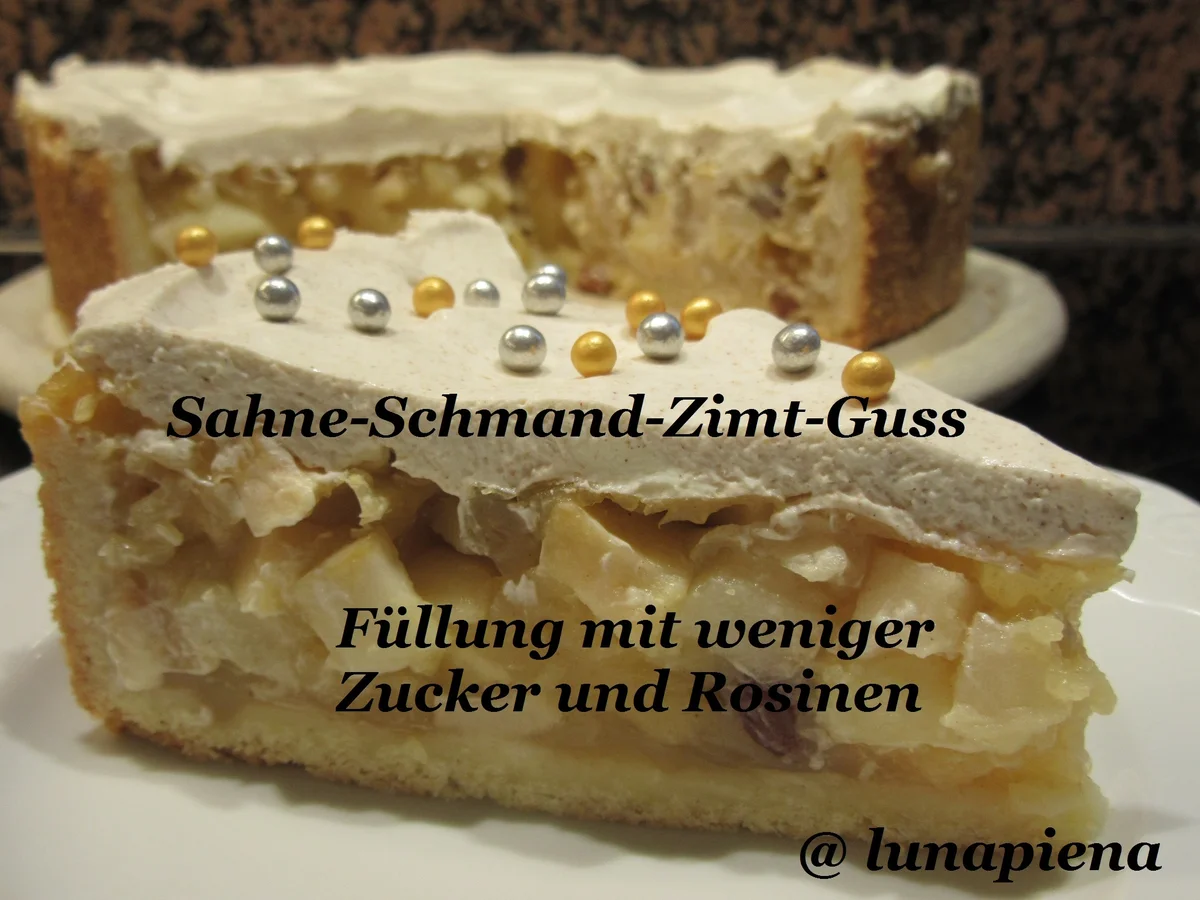 Rezept: Apfelkuchen mit Schlagsahne Bild Nr. 2 Apfelkuchen mit Schlagsahne - Rezept - Bild Nr. 2
