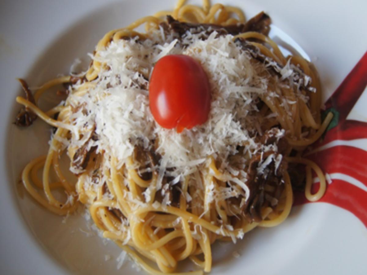 Spaghetti mit Steinpilz-Carbonara - Rezept - Bild Nr. 2