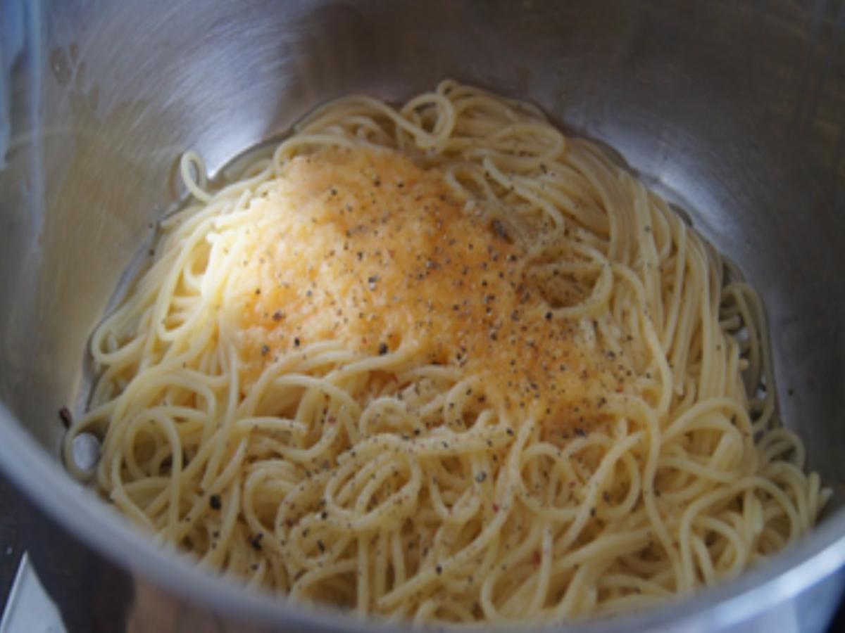 Spaghetti mit Steinpilz-Carbonara - Rezept - Bild Nr. 8