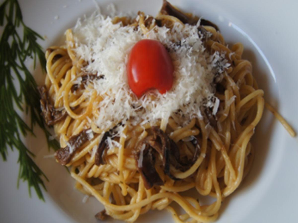 Spaghetti mit Steinpilz-Carbonara - Rezept - Bild Nr. 10