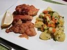 Backhend'l aus dem Ofen mit Kartoffel-Gurken-Salat - Rezept - Bild Nr. 2