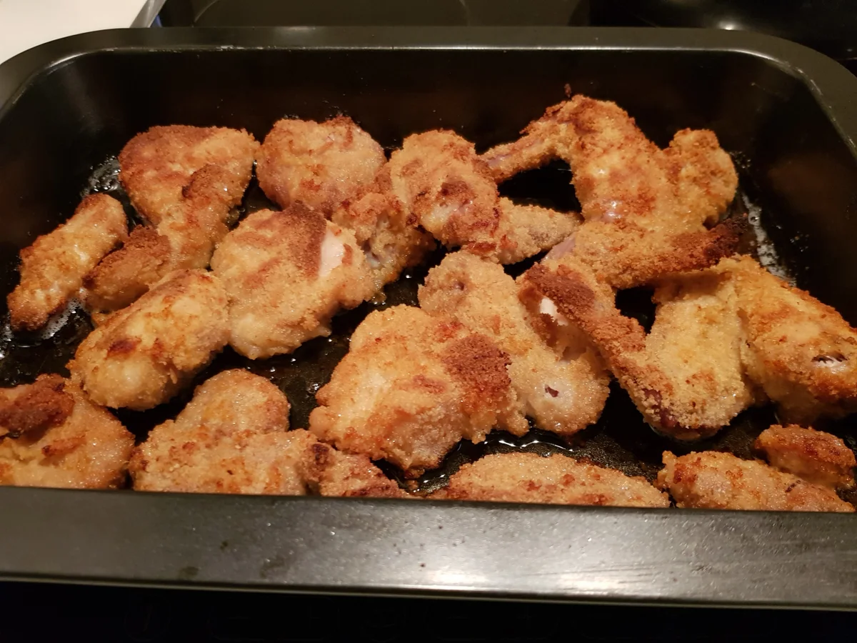 Backhend'l aus dem Ofen mit Kartoffel-Gurken-Salat - Rezept - Bild Nr. 3