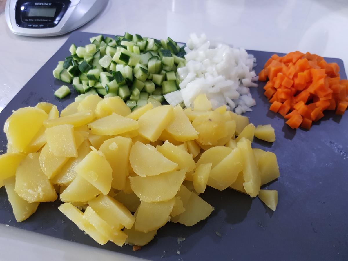 Backhend'l aus dem Ofen mit Kartoffel-Gurken-Salat - Rezept - Bild Nr. 7