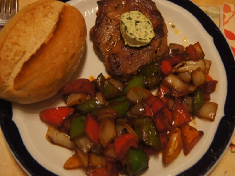 Rezept: Nackensteak mit Gemüsemix Bild Nr. 2 Nackensteak mit Gemüsemix - Rezept - Bild Nr. 2