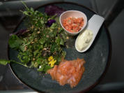 Duett vom Lachs mit Wildkräutersalat - Rezept - Bild Nr. 2