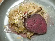 Artischocken-Weißwein Risotto mit Rind und Kräuterseitlingen an Mandel-Knoblauch Jus - Rezept - Bild Nr. 2