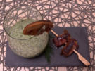 Geeistes Gurken-Dill-Minz-Süppchen und mit Frischkäse gefüllte Datteln im Speckmantel - Rezept - Bild Nr. 2