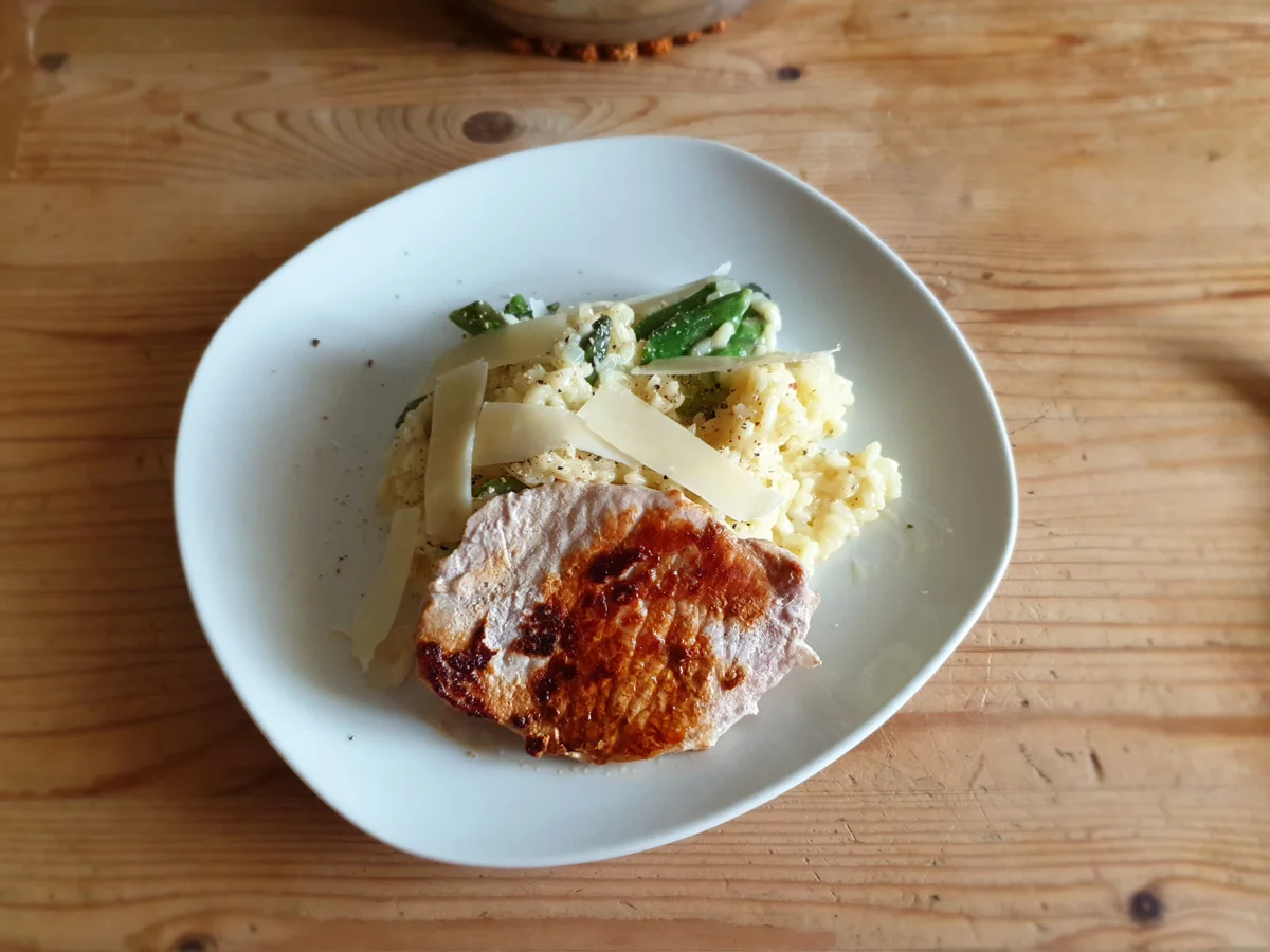 Rezept: Saltimbocca auf Erbsen-Risotto Bild Nr. 3 Saltimbocca auf Erbsen-Risotto - Rezept - Bild Nr. 3
