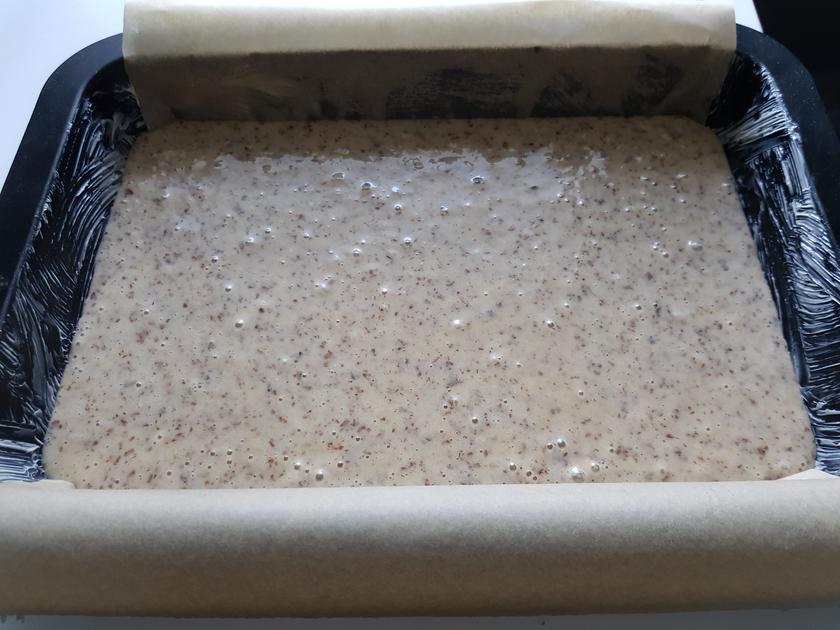 Mandel Pudding Kuchen mit Krokant Haube - einfach - von barbara62