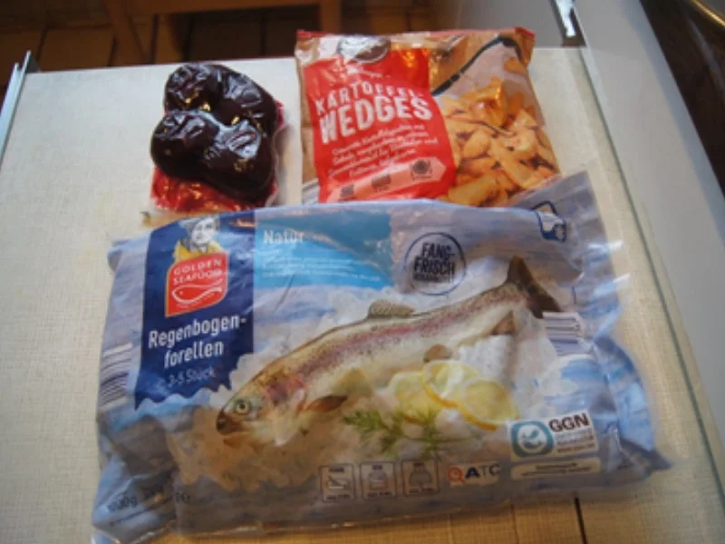 Rezept: Regenbogenforelle mit Rote-Bete-Salat und Kartoffel-WEDGES Bild Nr. 3 Regenbogenforelle mit Rote-Bete-Salat und Kartoffel-WEDGES - Rezept - Bild Nr. 3