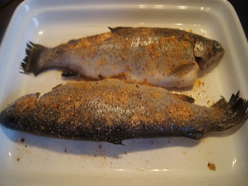 Rezept: Regenbogenforelle mit Rote-Bete-Salat und Kartoffel-WEDGES Bild Nr. 5 Regenbogenforelle mit Rote-Bete-Salat und Kartoffel-WEDGES - Rezept - Bild Nr. 5