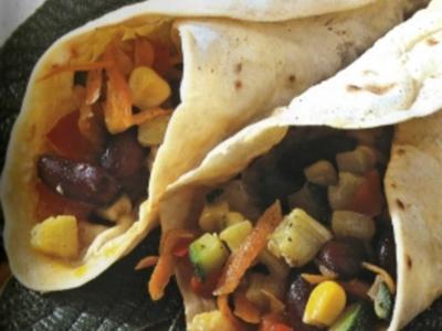 Rezept: Burritos mit scharfem Gemüse Burritos mit scharfem Gemüse - Rezept