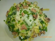 Tagliatelle mit Wirsing, Thymian-Parmesan-Sauce und Walnüssen - Rezept - Bild Nr. 2