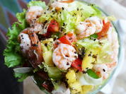 Garnelencocktail Montong - gemischter Garnelensalat mit Ananas und Honigmelone - Rezept - Bild Nr. 2