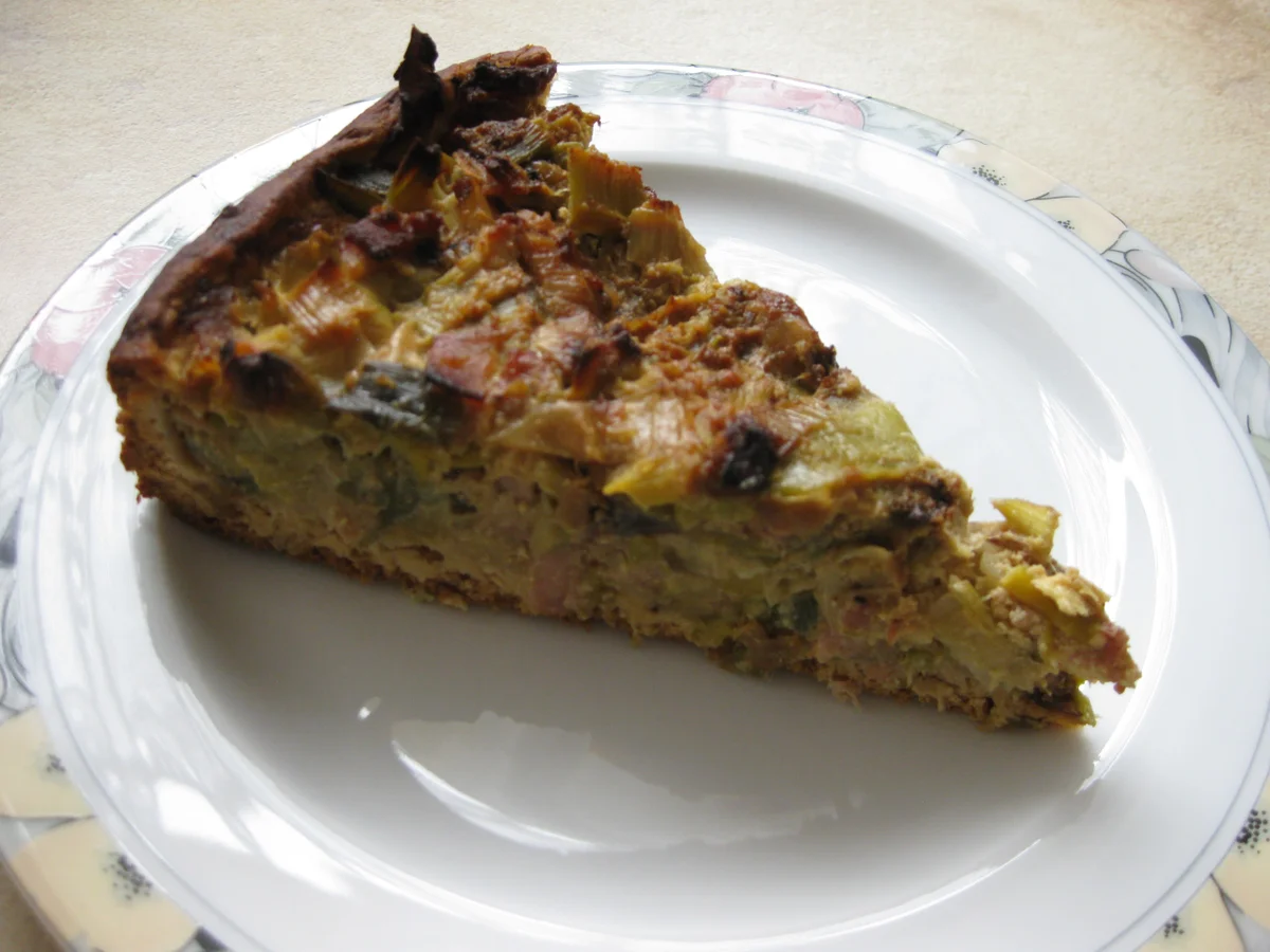 Lauchkuchen mit Speck und Schinken - Rezept - Bild Nr. 3
