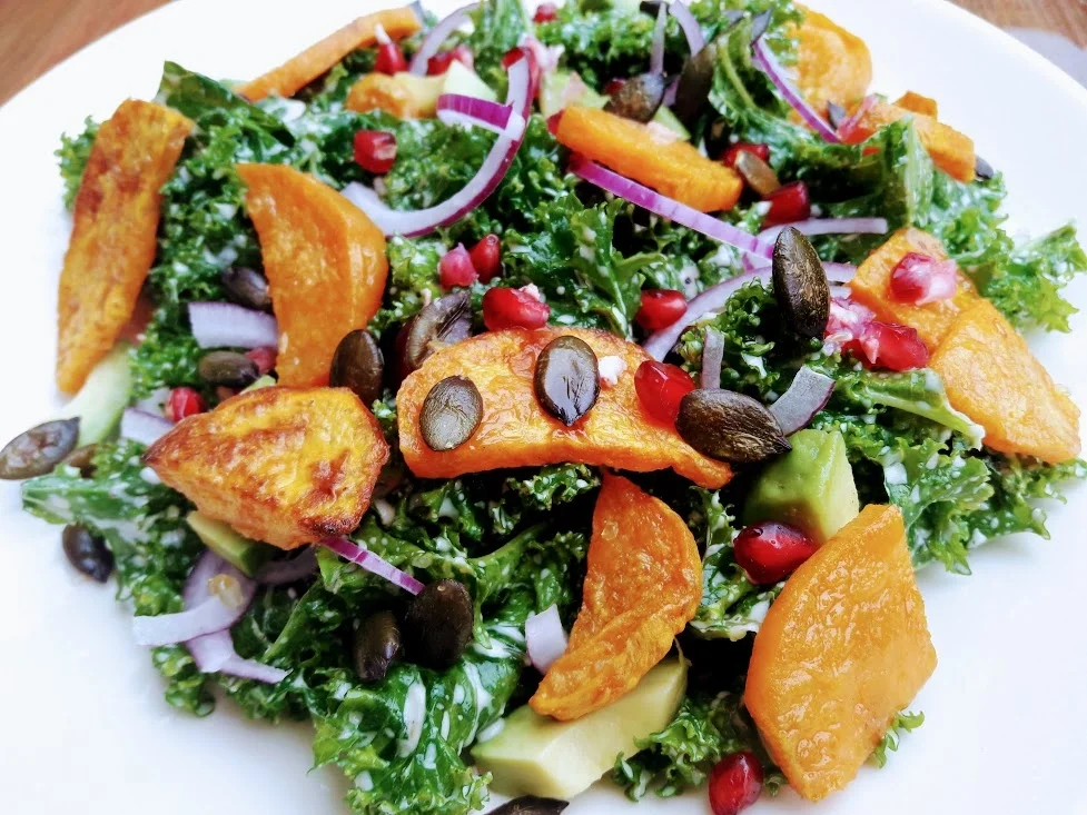 Salat vom Grünkohl zur kochbar Challenge November 2020 - Rezept - Bild Nr. 3