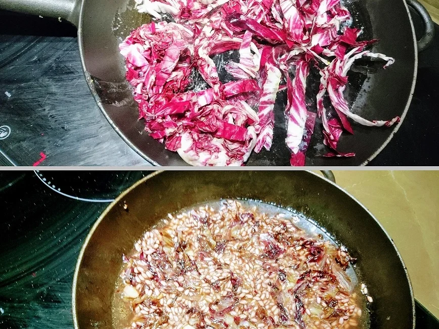 Rezept: Risotto al Radicchio con pere e cipolla caramellata Bild Nr. 4 Risotto al Radicchio con pere e cipolla caramellata - Rezept - Bild Nr. 4