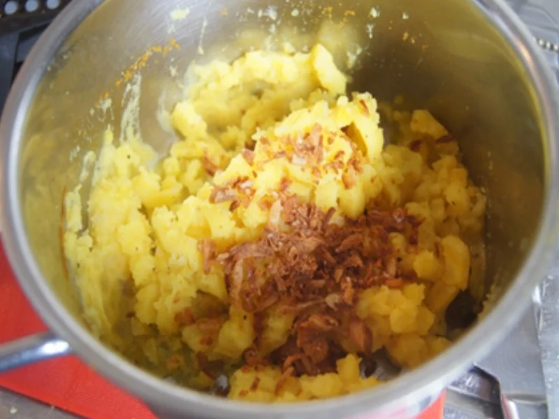 Kürbis-Frikadellen mit Prinzess-Bohnen und herzhaften Kartoffelstampf - Rezept - Bild Nr. 18
