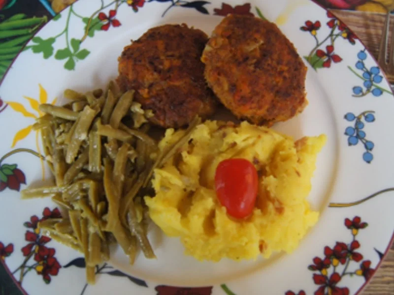 Kürbis-Frikadellen mit Prinzess-Bohnen und herzhaften Kartoffelstampf - Rezept - Bild Nr. 19