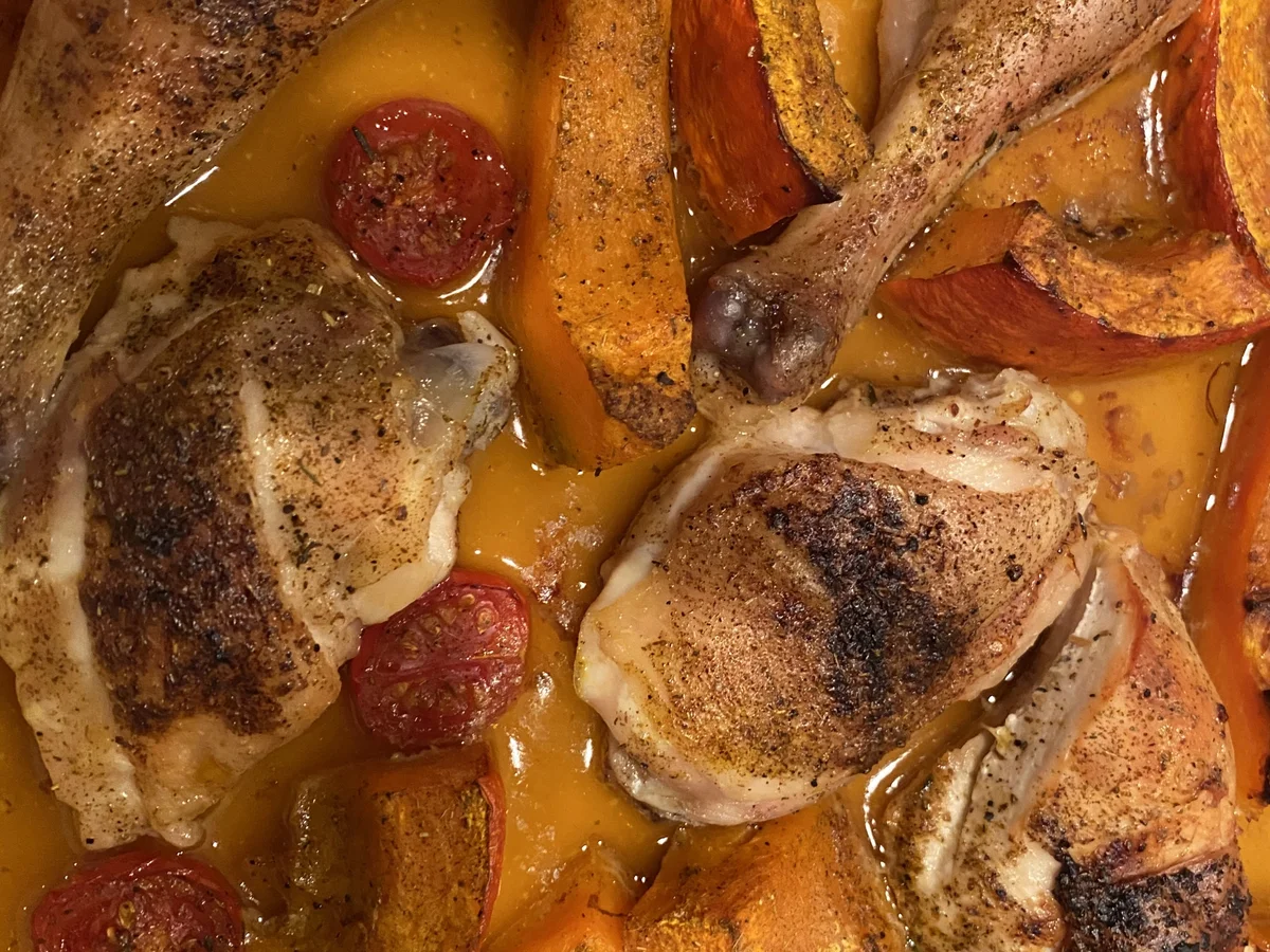 Herbstliches Huhn vom Blech - Rezept - Bild Nr. 3