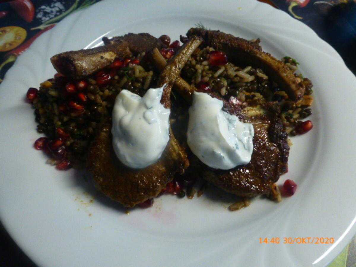 Lammkoteletts mit orientalischem Linsen-Reis-Salat - Rezept - Bild Nr. 17