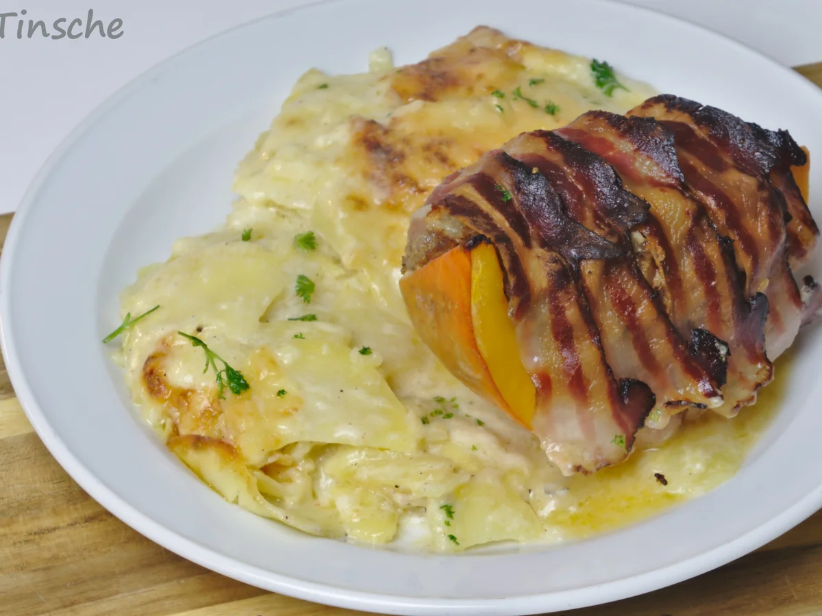 Gefüllter Kürbis mit Hackfleisch & Blauschimmelkäse im Speckmantel - Rezept - Bild Nr. 15
