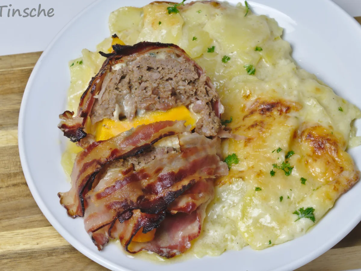 Gefüllter Kürbis mit Hackfleisch & Blauschimmelkäse im Speckmantel - Rezept - Bild Nr. 18