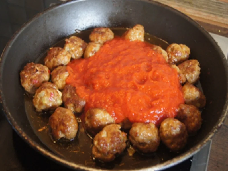 Nudeln mit Hackbällchen in pikanter Tomatensauce - Rezept - Bild Nr. 13