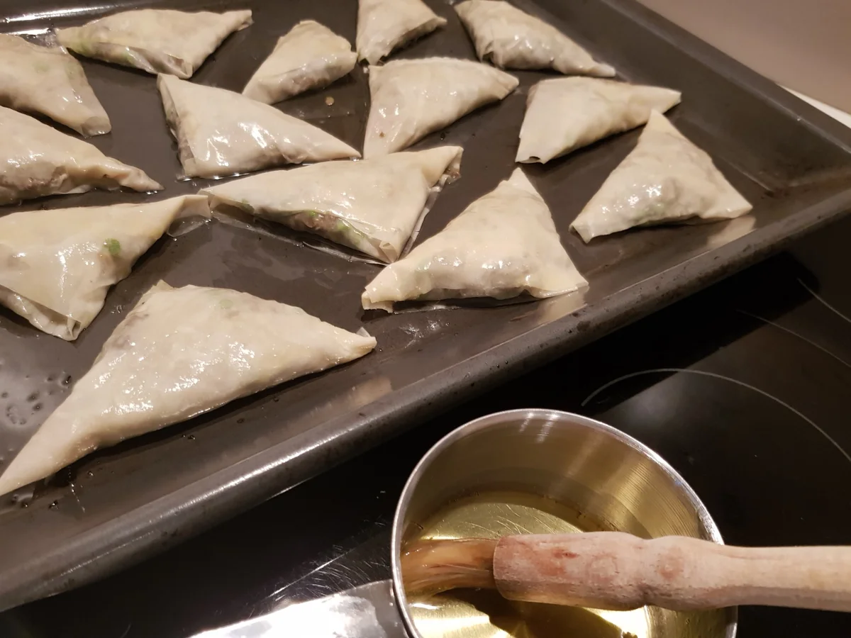 Samosas mit Hackfüllung und Dips - Rezept - Bild Nr. 11869