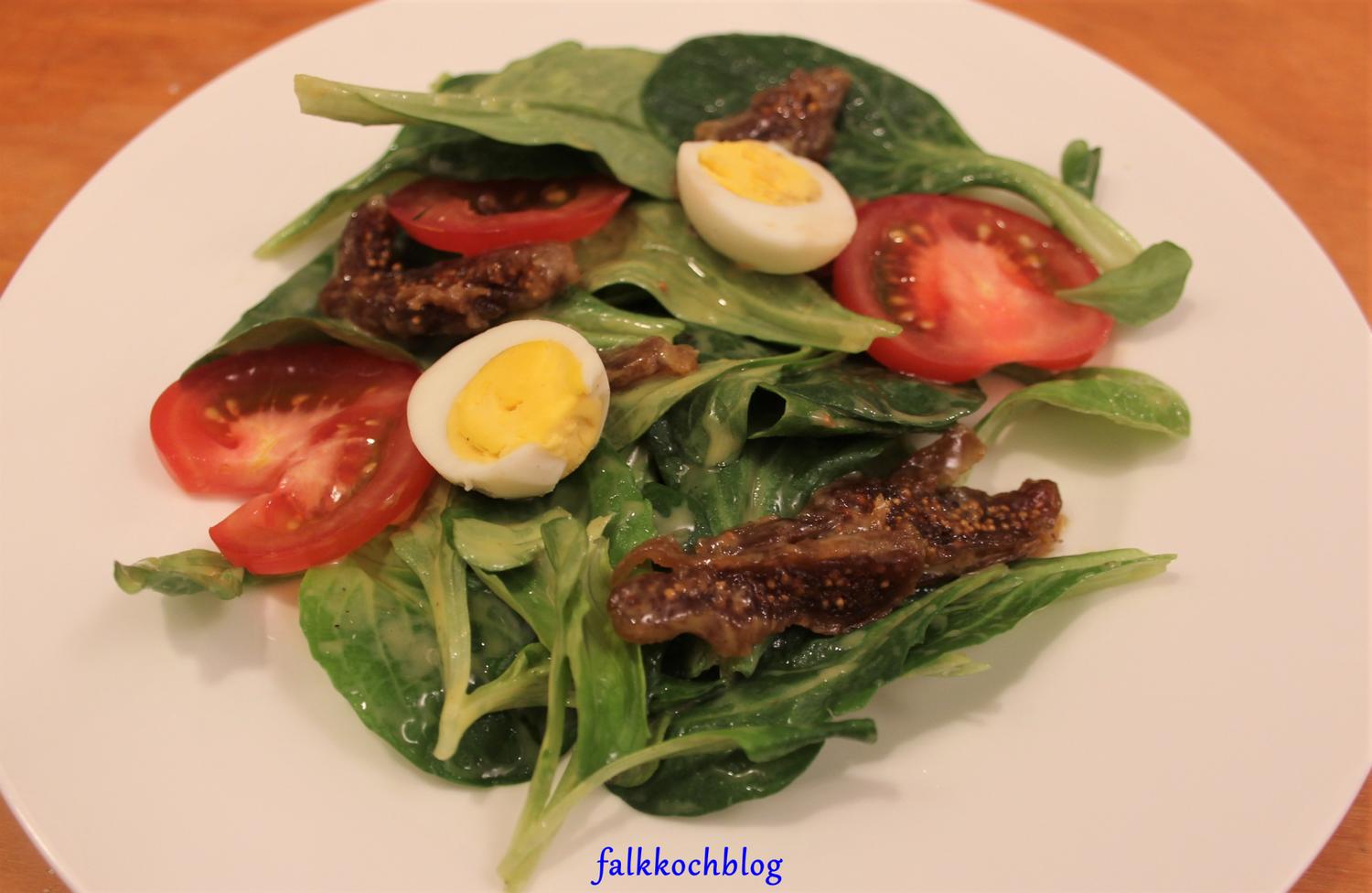 Feldsalat, Feigen, Tomaten, Ei - Rezept - kochbar.de