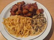 Schweinsgoder / Schweinekinn geschnetzelt mit Hexensauce - Rezept - Bild Nr. 2