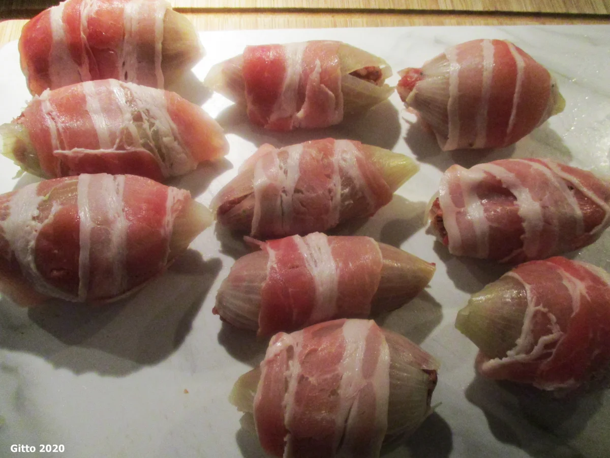 Gemüsezwiebel-Röllchen mit Hack und Reis - Rezept - Bild Nr. 9