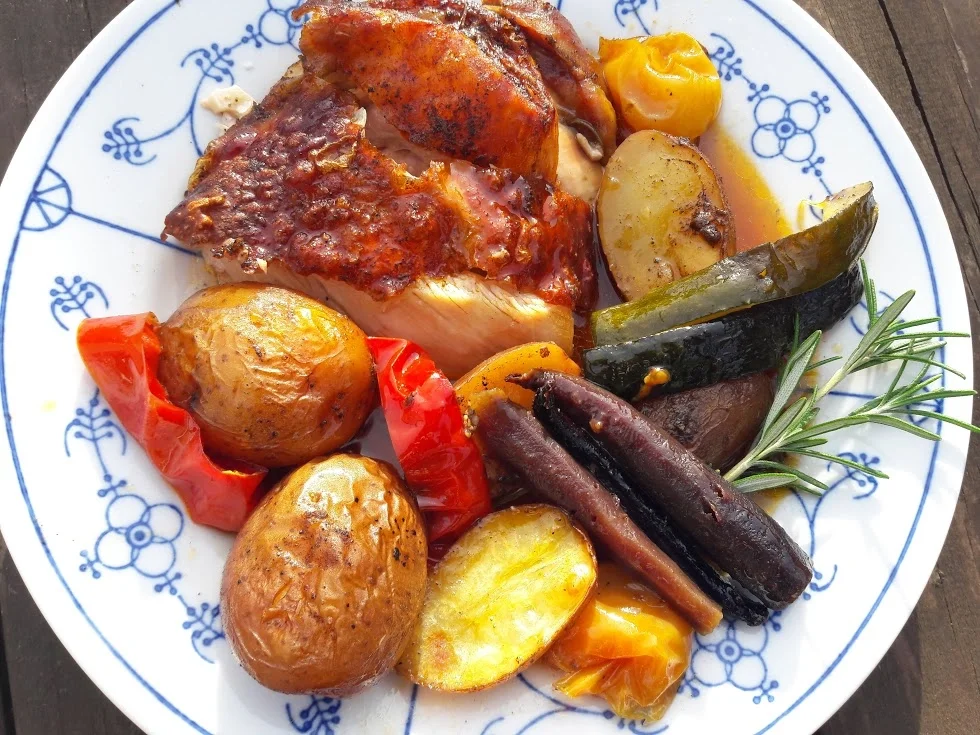 Hähnchen auf Gemüsebett - Rezept - Bild Nr. 3