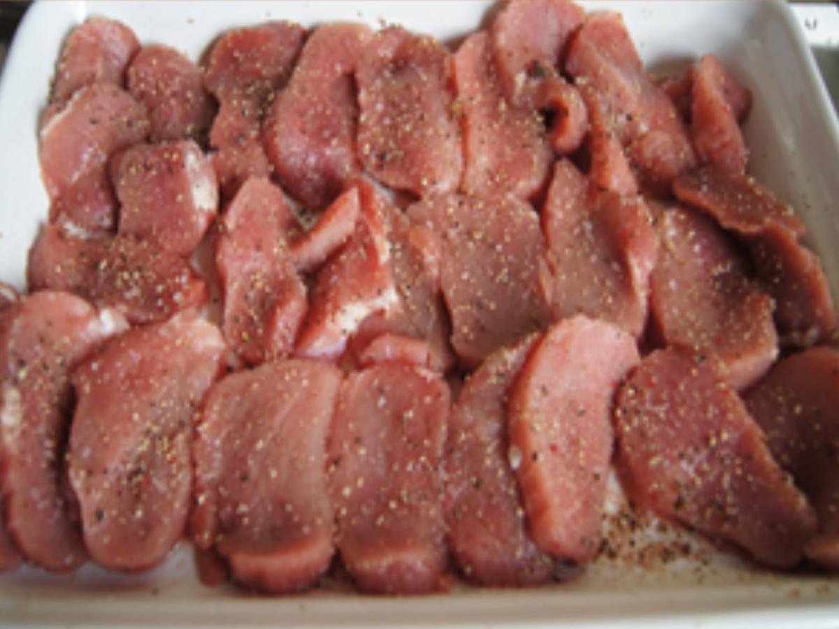 Schweinefiletschnitzelchen mit gebratenen Steinpilzen und Möhren-Kartoffel-Stampf - Rezept - Bild Nr. 9