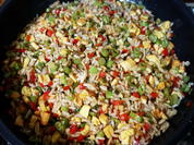Mit Gemüse und Rührei gebratener Reis ala Desi - Rezept - Bild Nr. 2