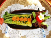 Grüner Spargel mit Sauce Hollandaise und Hühnerschenkel - Rezept - Bild Nr. 2