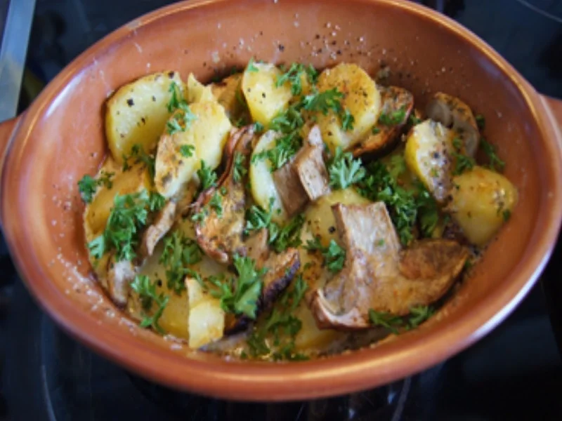 Steinpilz-Kartoffel-Gratin und Chinakohlsalat - Rezept - Bild Nr. 15