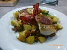 Rezept: Zanderfilet im Speckmantel mit Berglinsen Bild Nr. 2 Zanderfilet im Speckmantel mit Berglinsen - Rezept - Bild Nr. 2