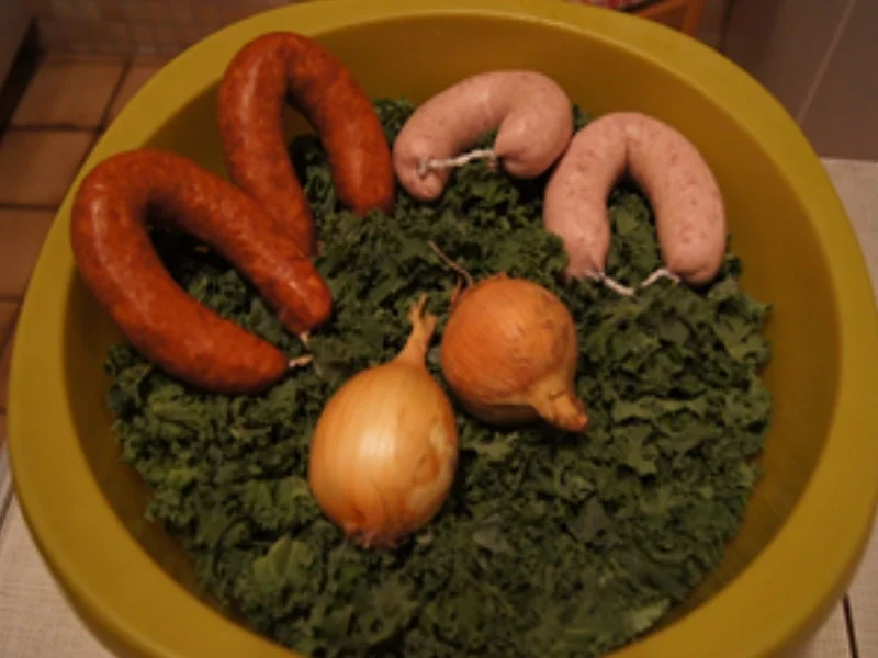 Rezept: Grünkohl 2020-2 mit Pellkartoffeldrillingen Bild Nr. 4 Grünkohl 2020-2 mit Pellkartoffeldrillingen - Rezept - Bild Nr. 4